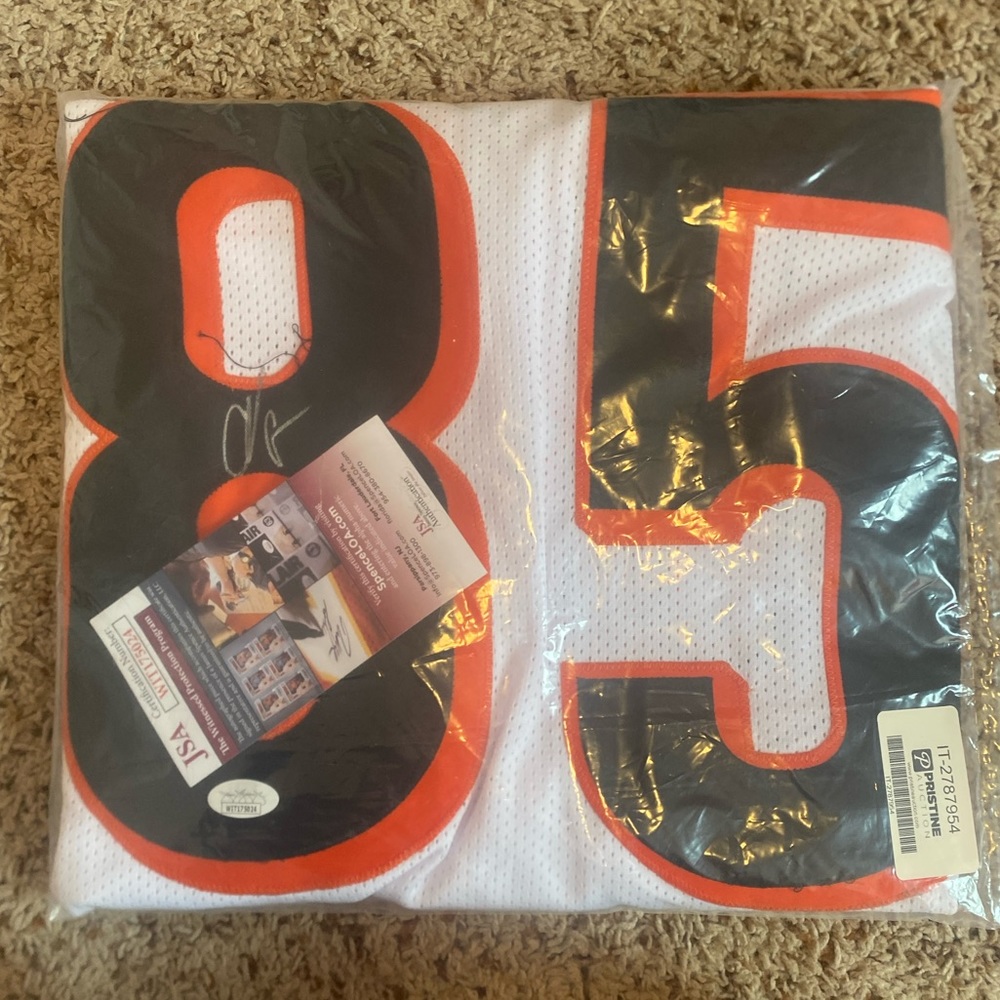Chad Johnson with authentic autograph